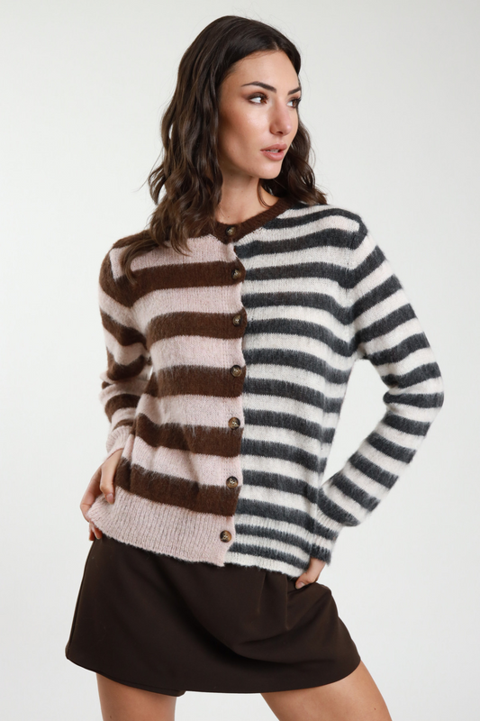 Cardigan doppia riga