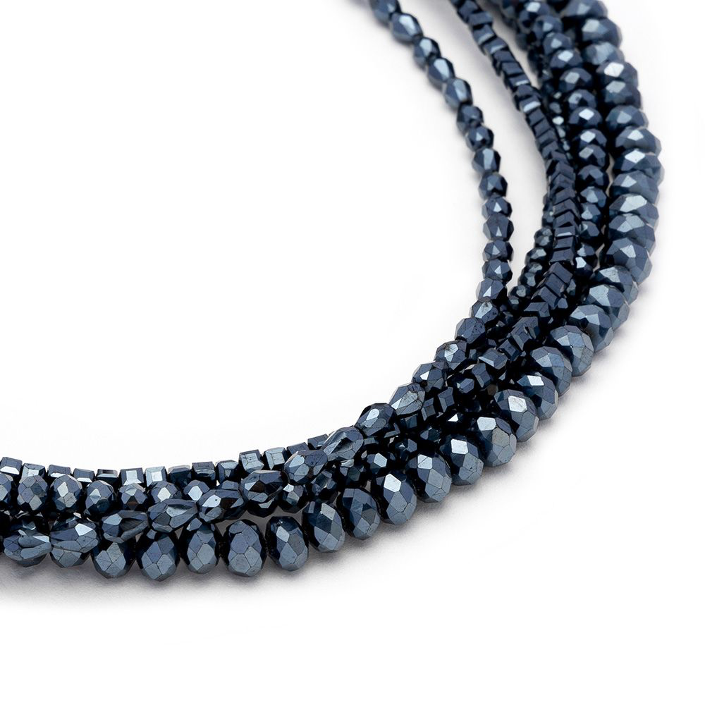 Collana multi filo blu notte Vesto pazzo