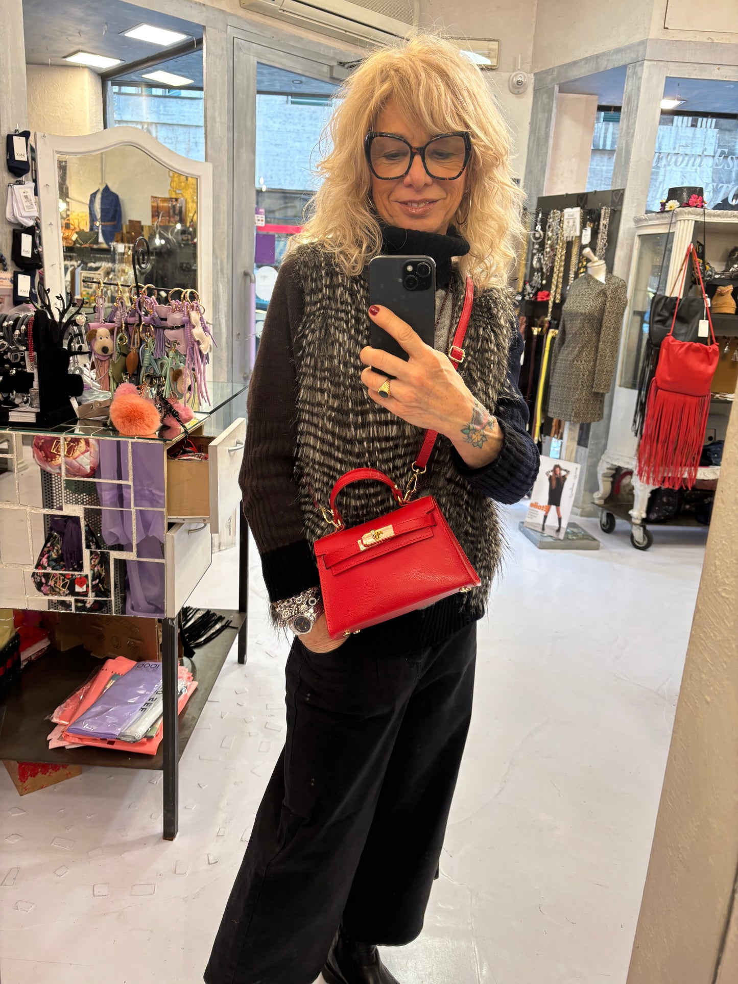 Borsa pelle modello Kelly