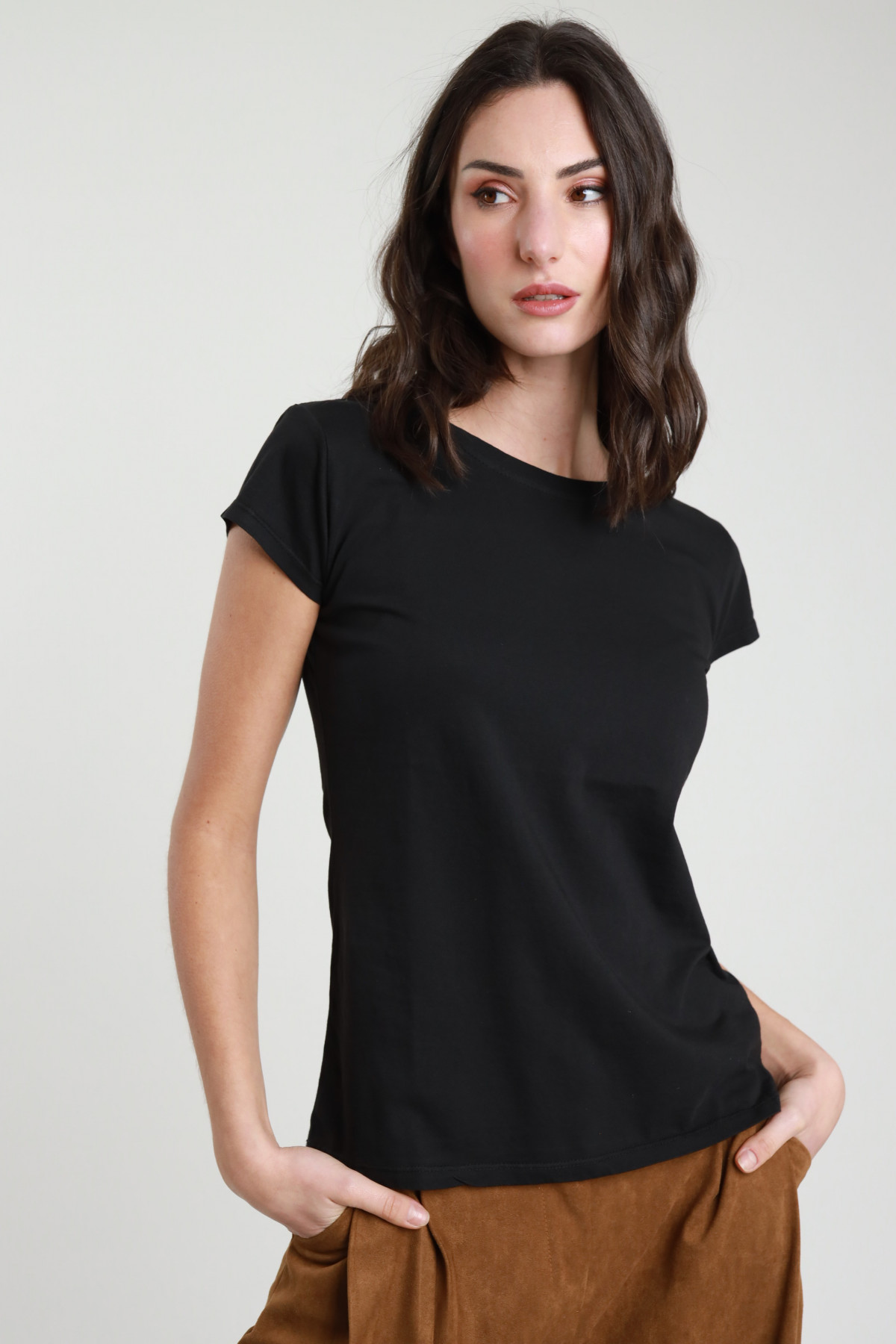T-shirt basic Girocollo Susy mix