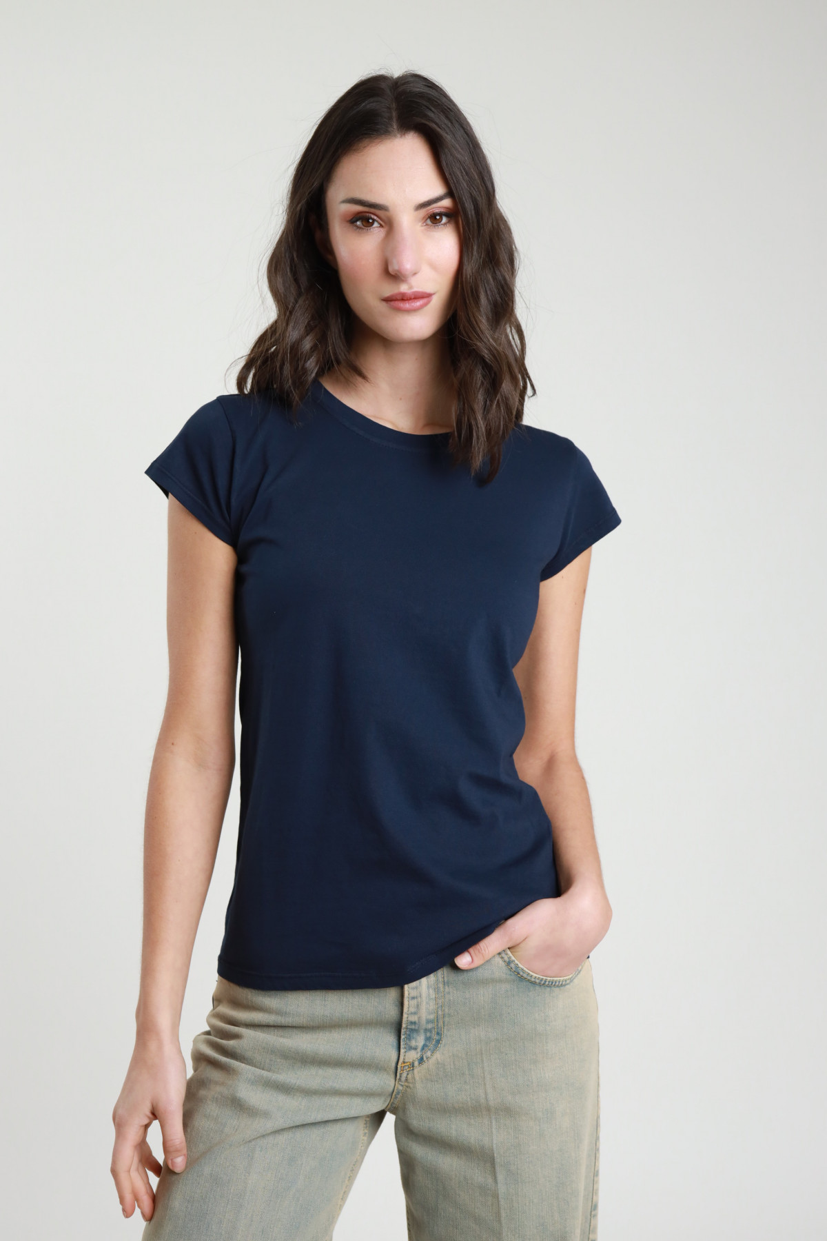 T-shirt basic Girocollo Susy mix