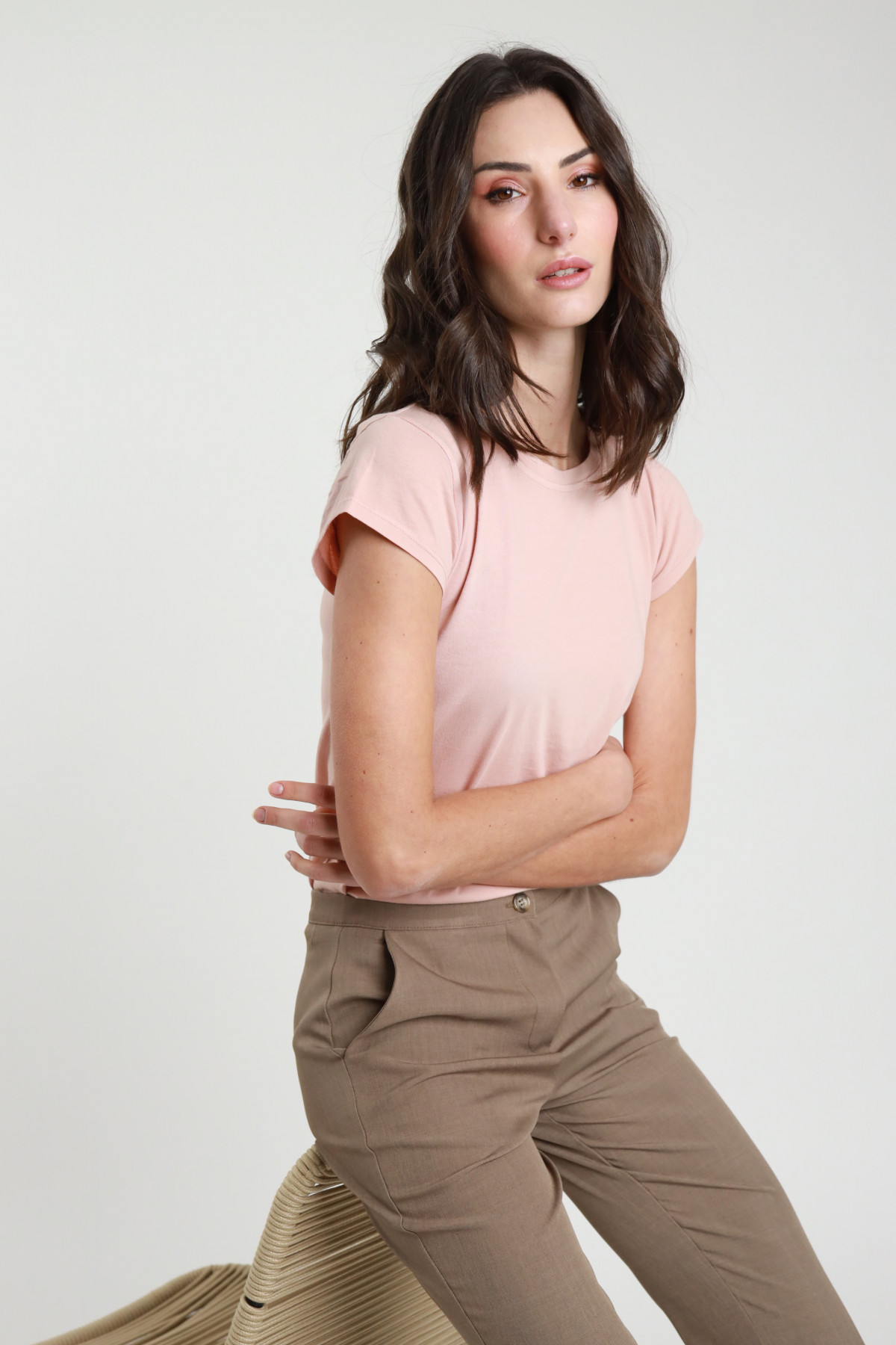 T-shirt basic Girocollo Susy mix