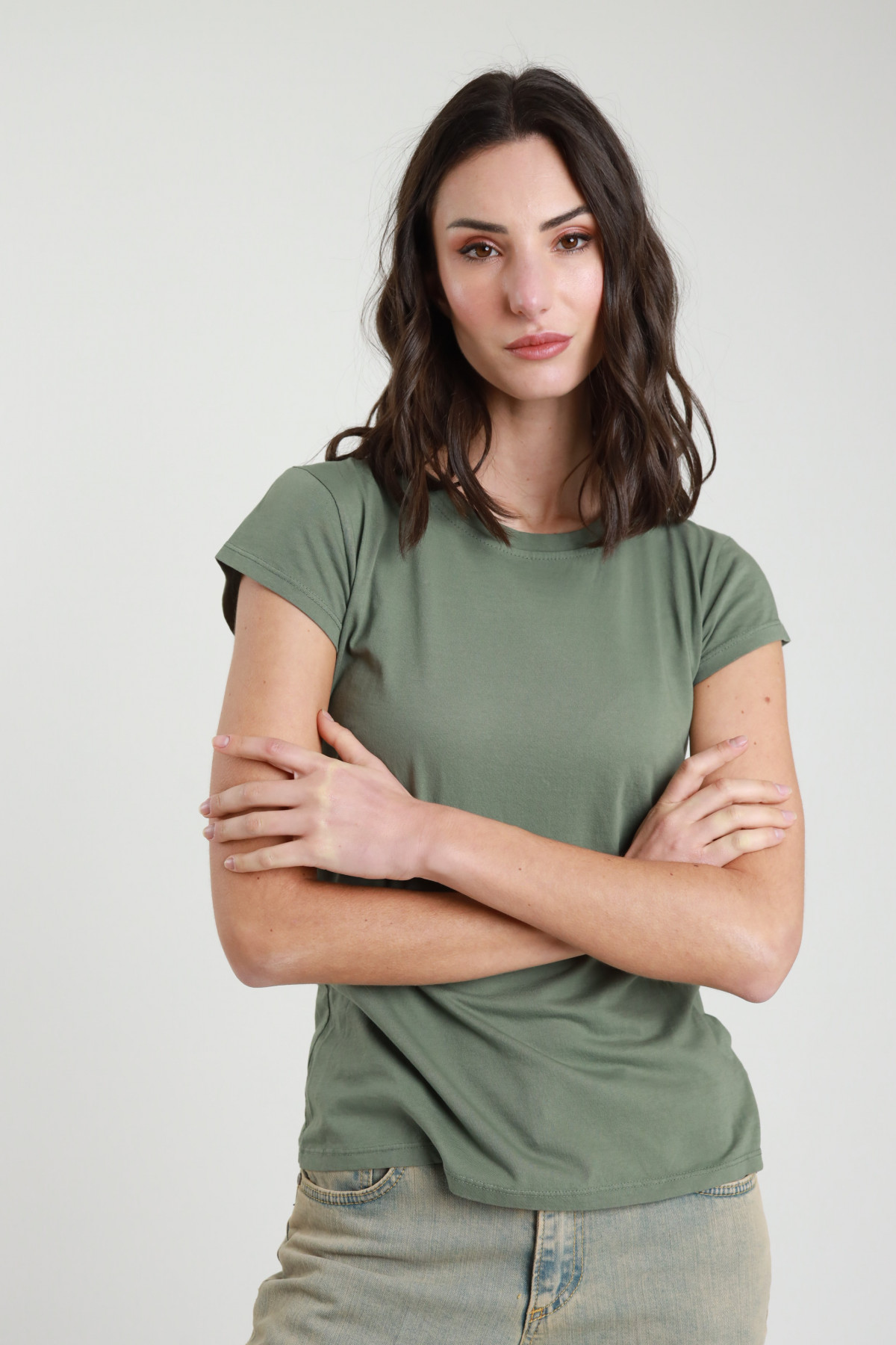 T-shirt basic Girocollo Susy mix