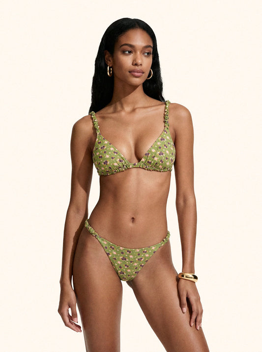 Bikini Donna Me fui Triangolo con Slip fisso Fantasia  verde provenzale SW0240-X03