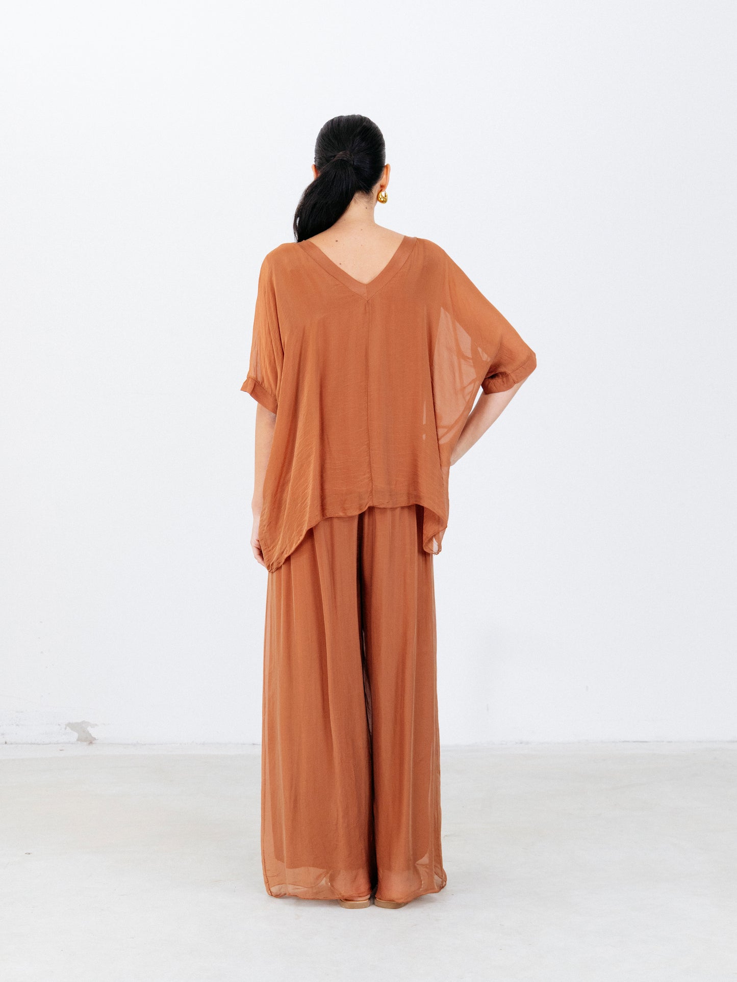 Blusa misto seta Polly