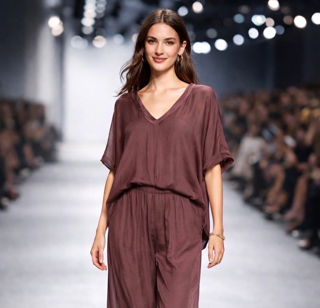 Blusa misto seta Polly