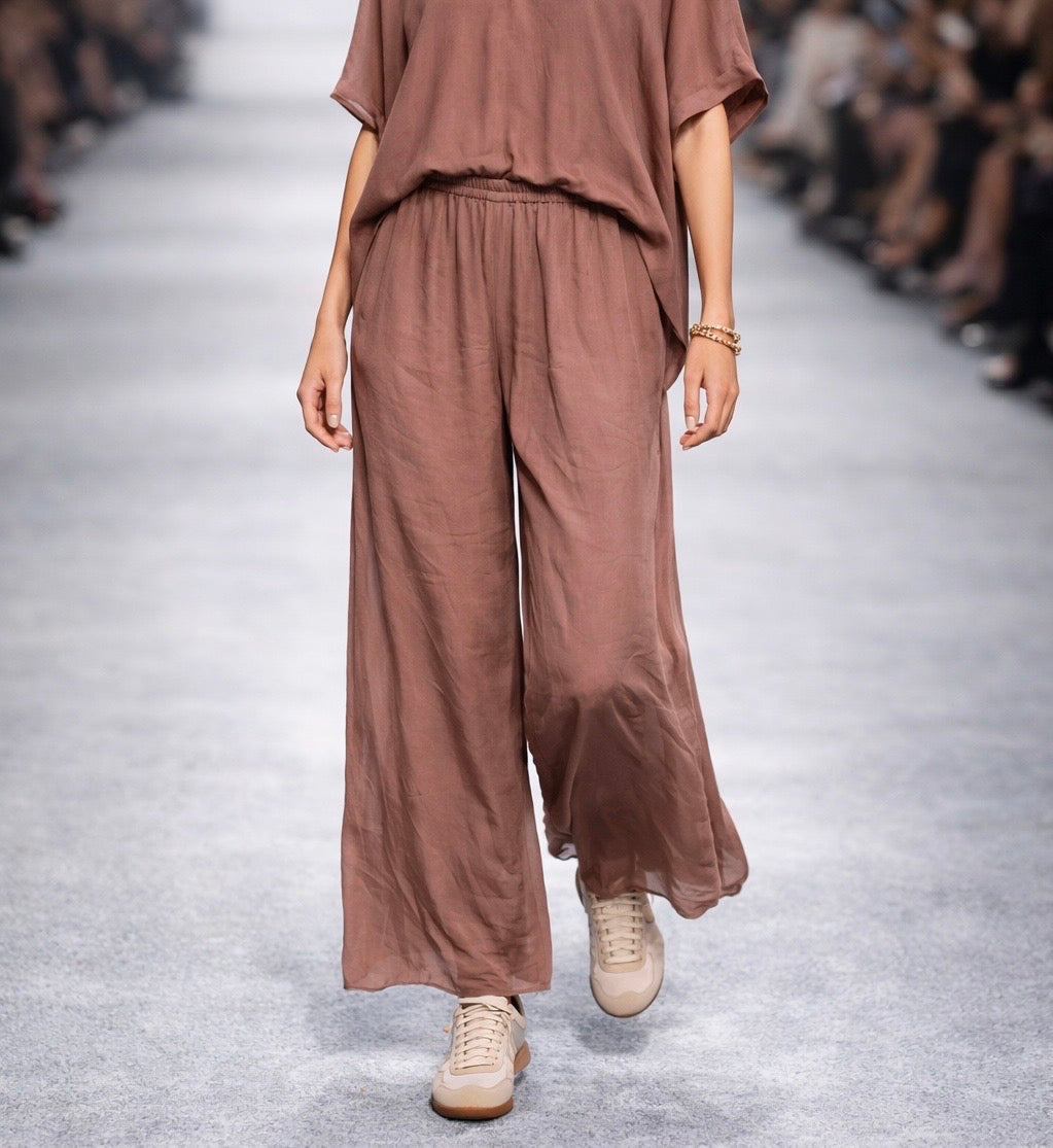 Pantalone misto seta sofia