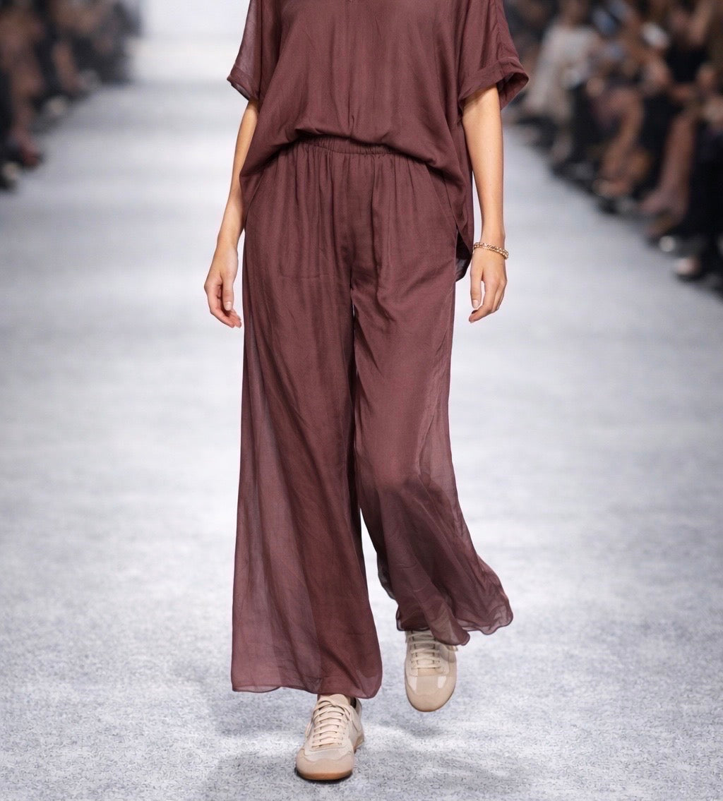 Pantalone misto seta sofia