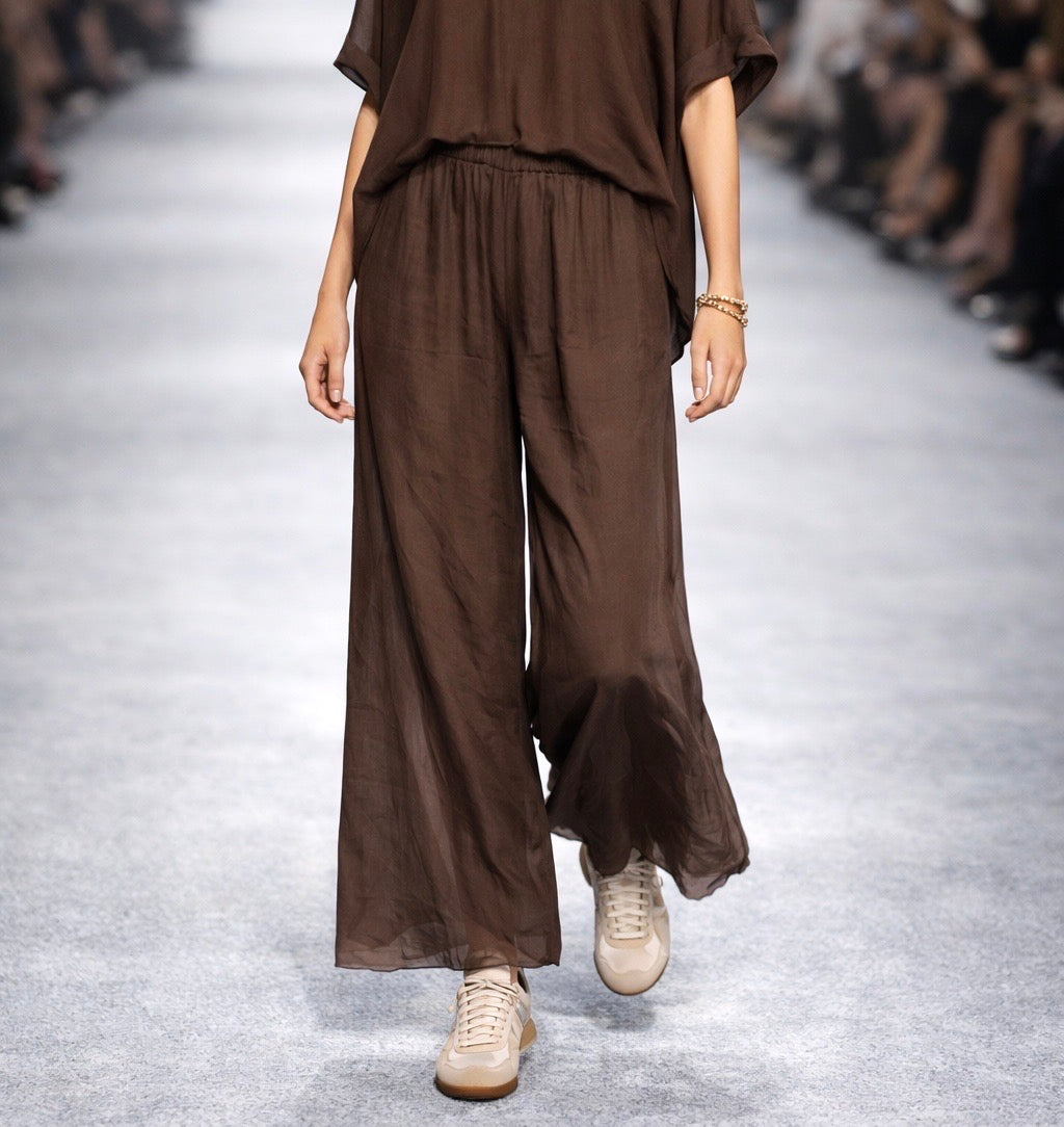 Pantalone misto seta sofia