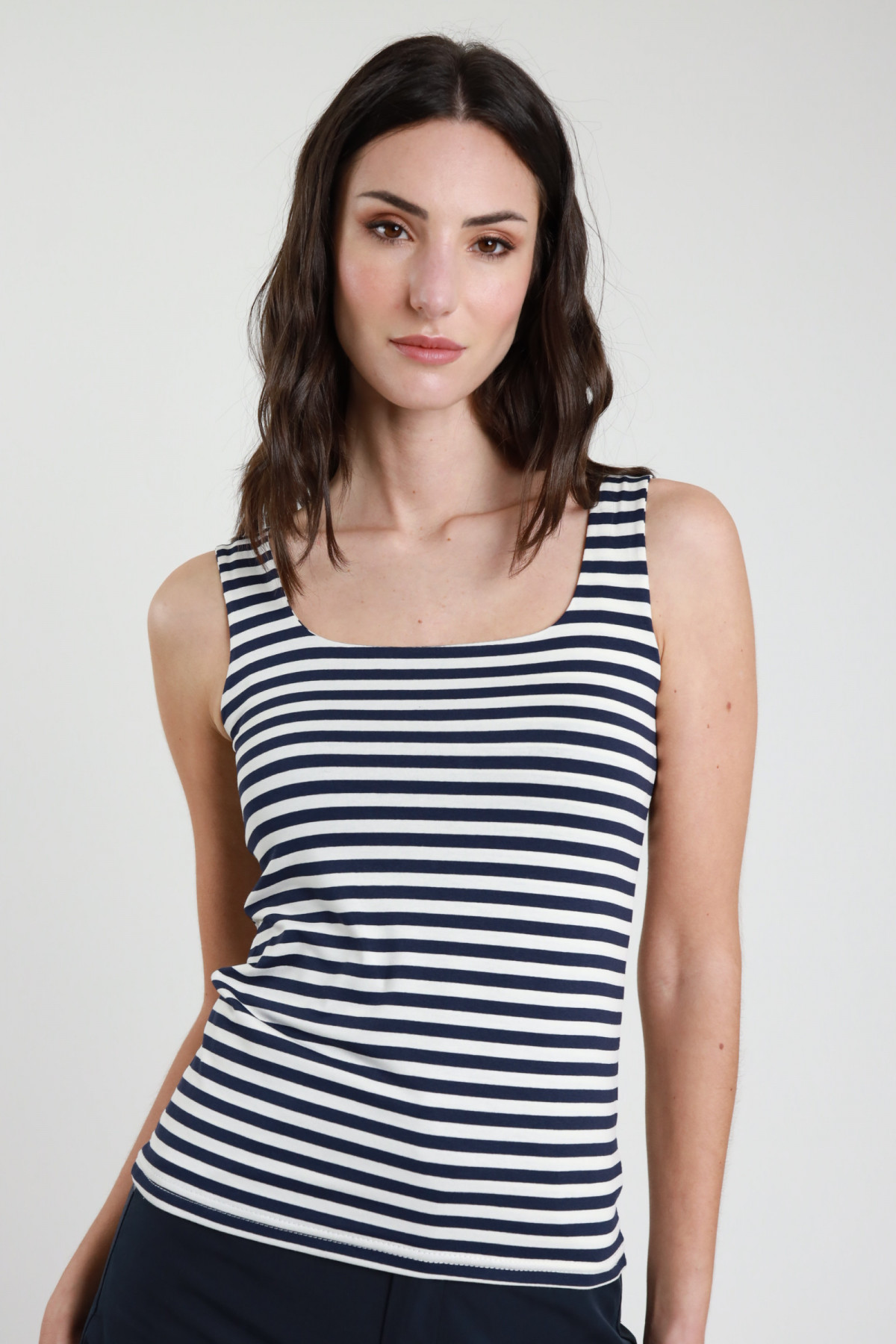 Canotta  righe scollo quadro Susy Mix (Copia)