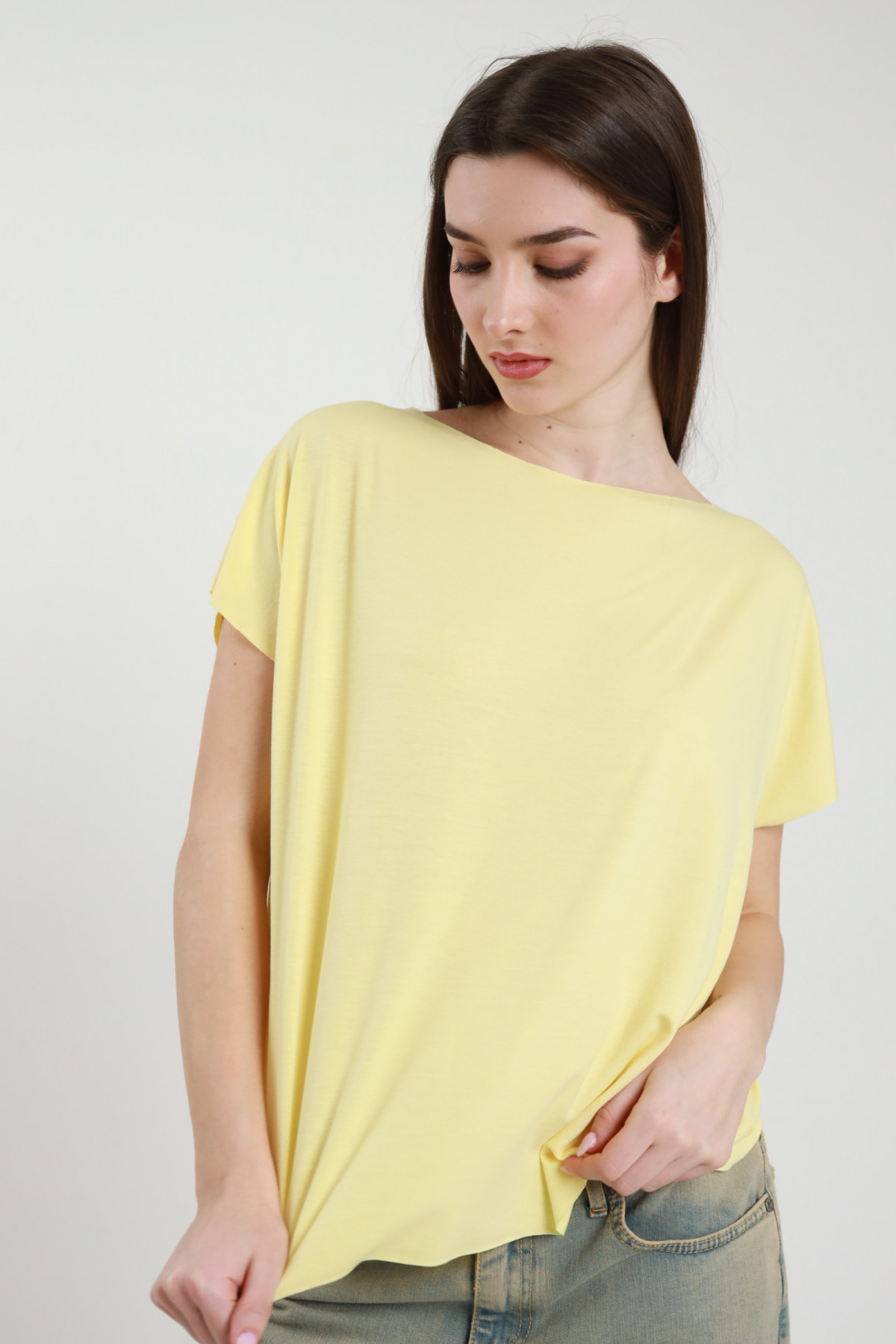T-shirt, scatolina, taglio vivo, Susy Mix