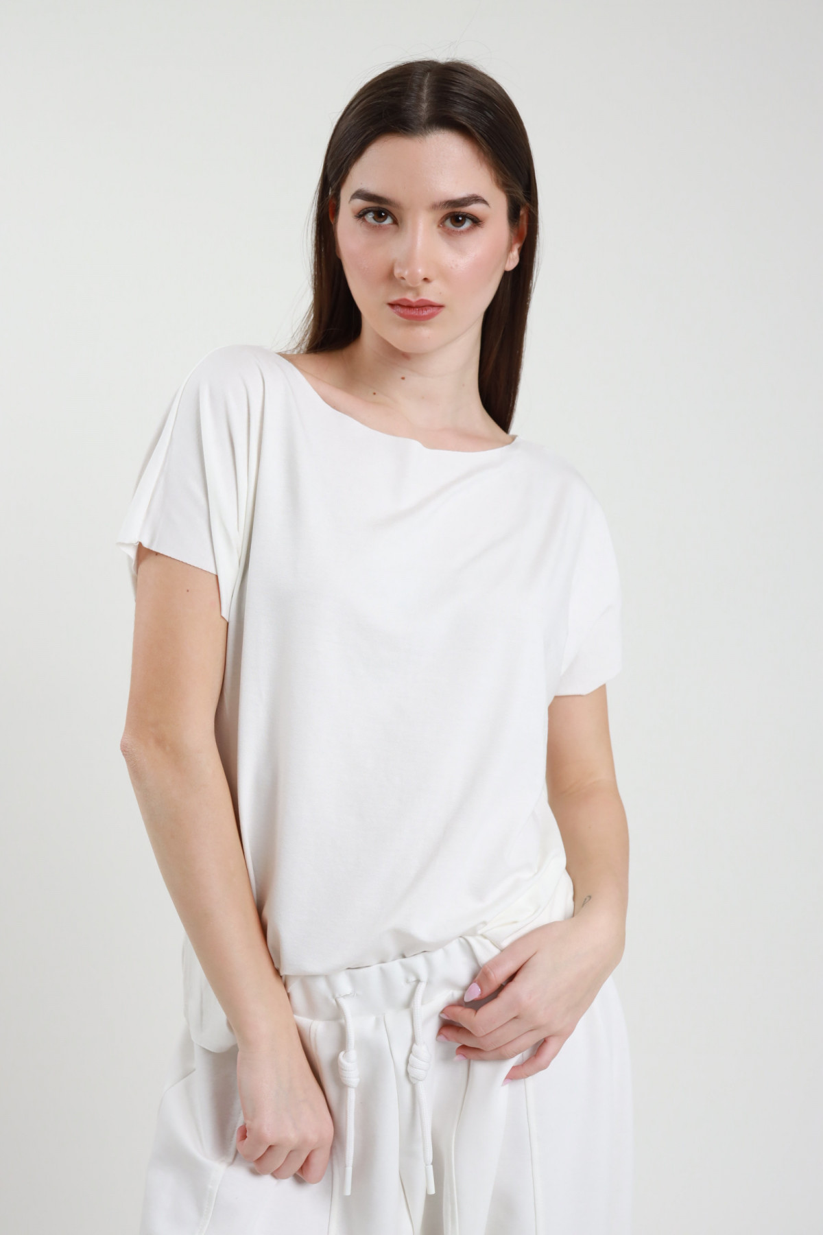 T-shirt, scatolina, taglio vivo, Susy Mix