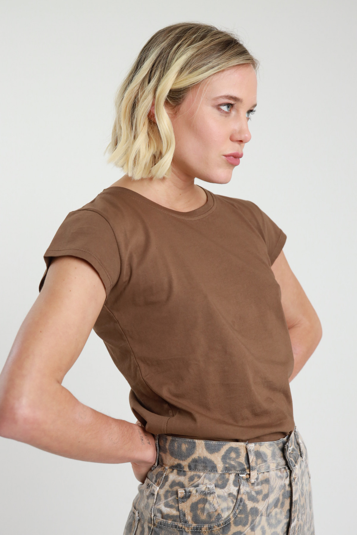 T-shirt basic Girocollo Susy mix