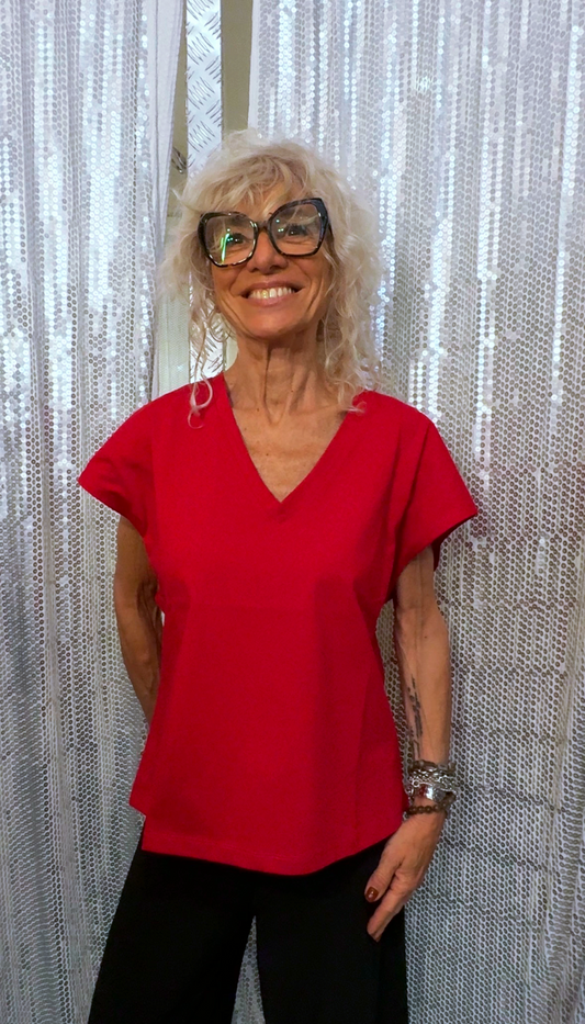 T-shirt, scatolina scollo V Susy Mix