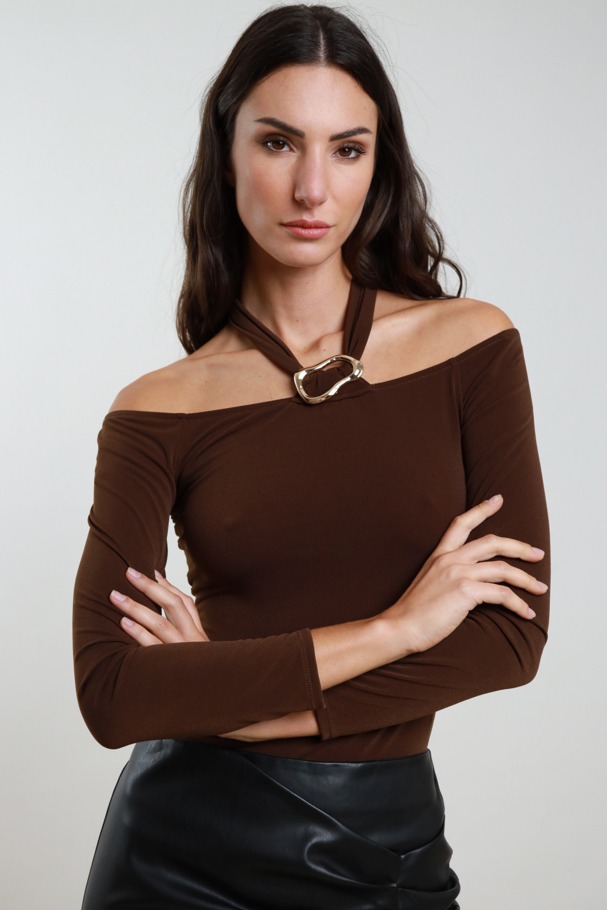 Maglia scollo shiffer dettaglio