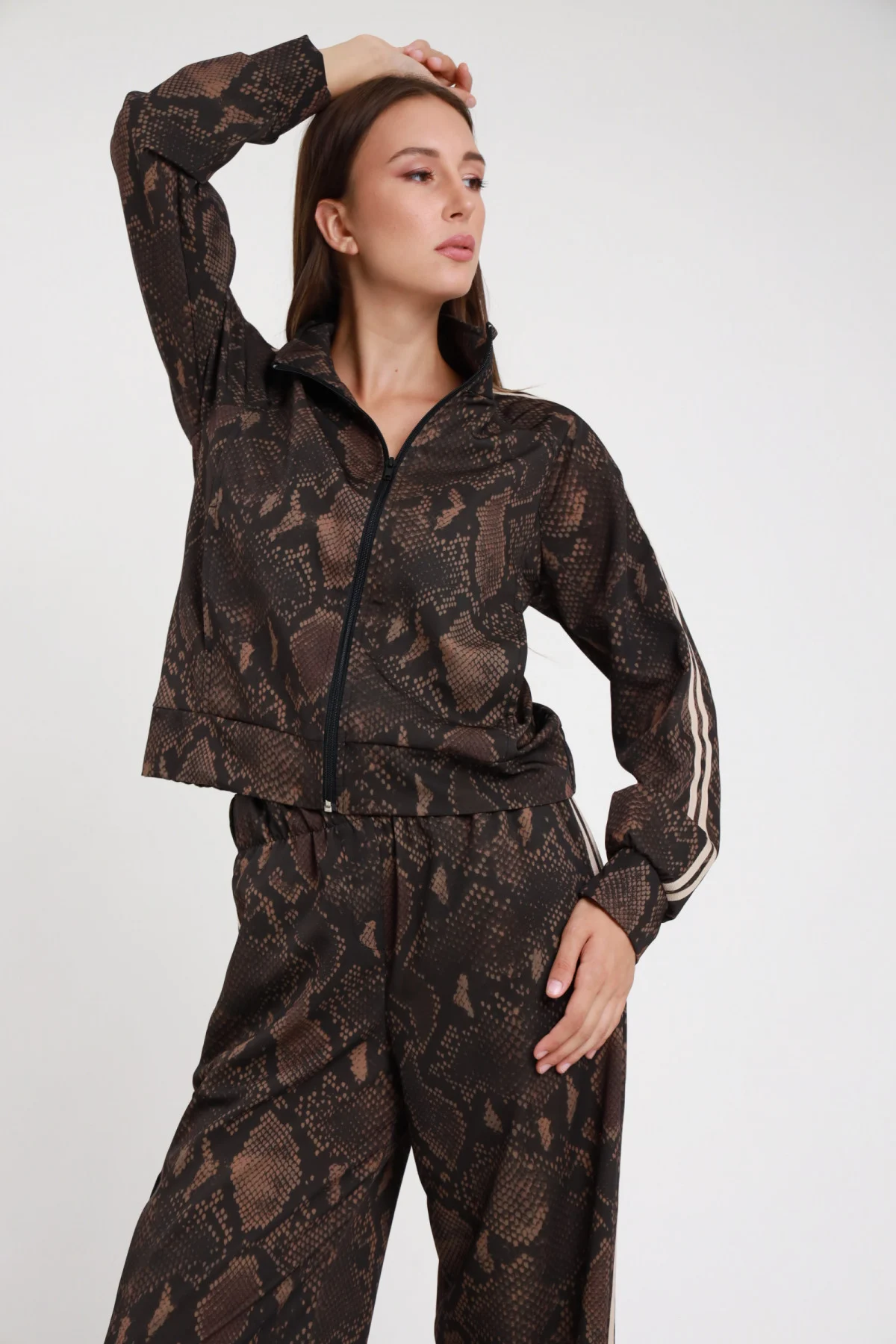 Bomber Zip+pantalone animalier Susy Mix