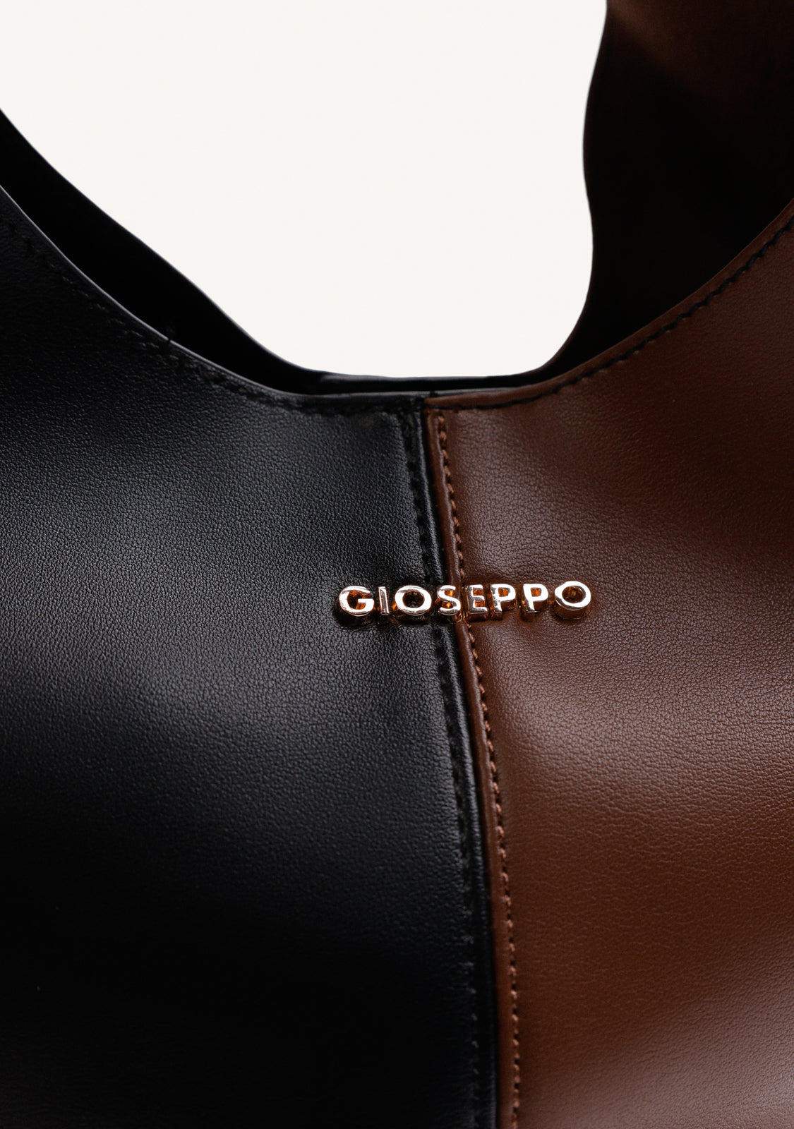 BORSA MAXI BUCKET NERA E MARRONE
