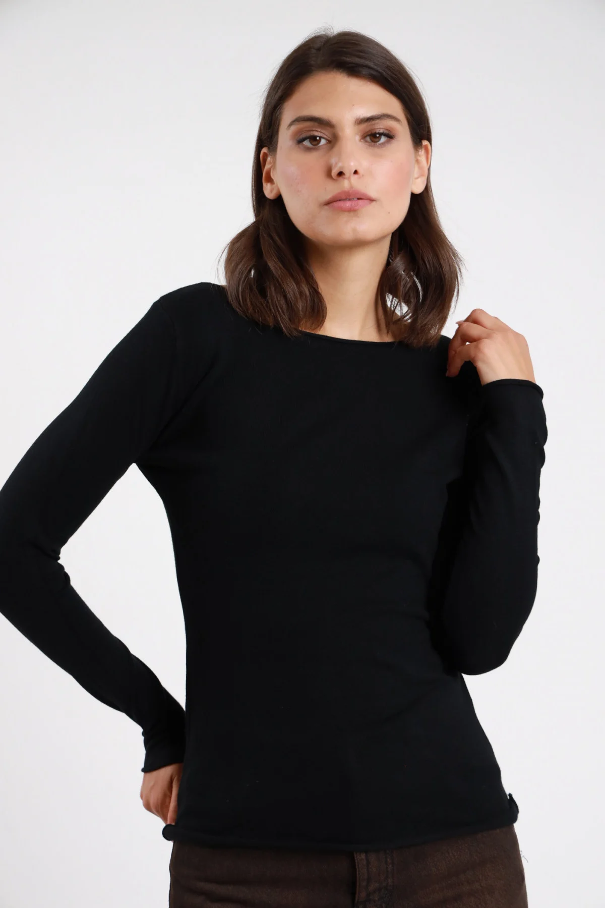 Maglia scollo barchetta
