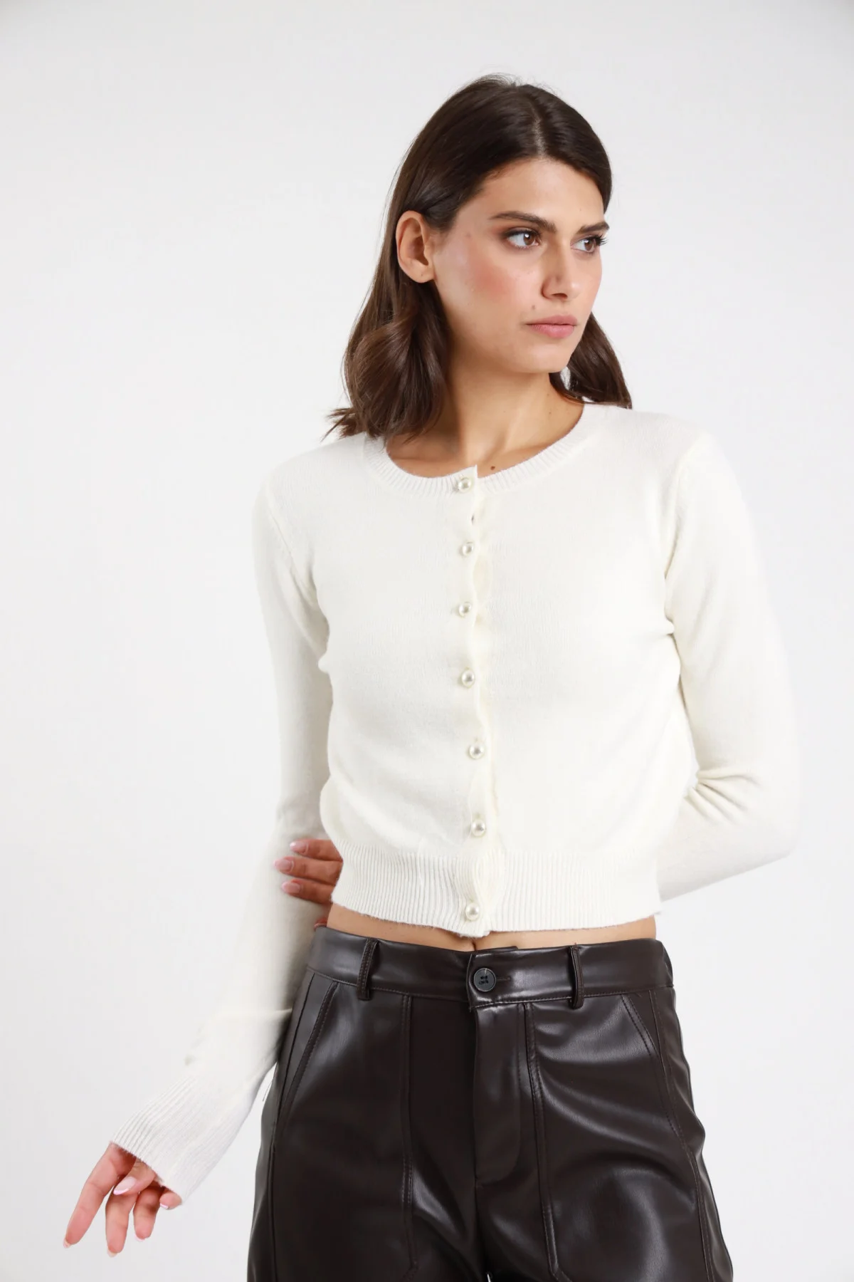 Cardigan crop perle Susy mix