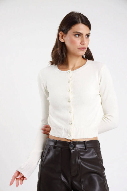 Cardigan crop perle Susy mix