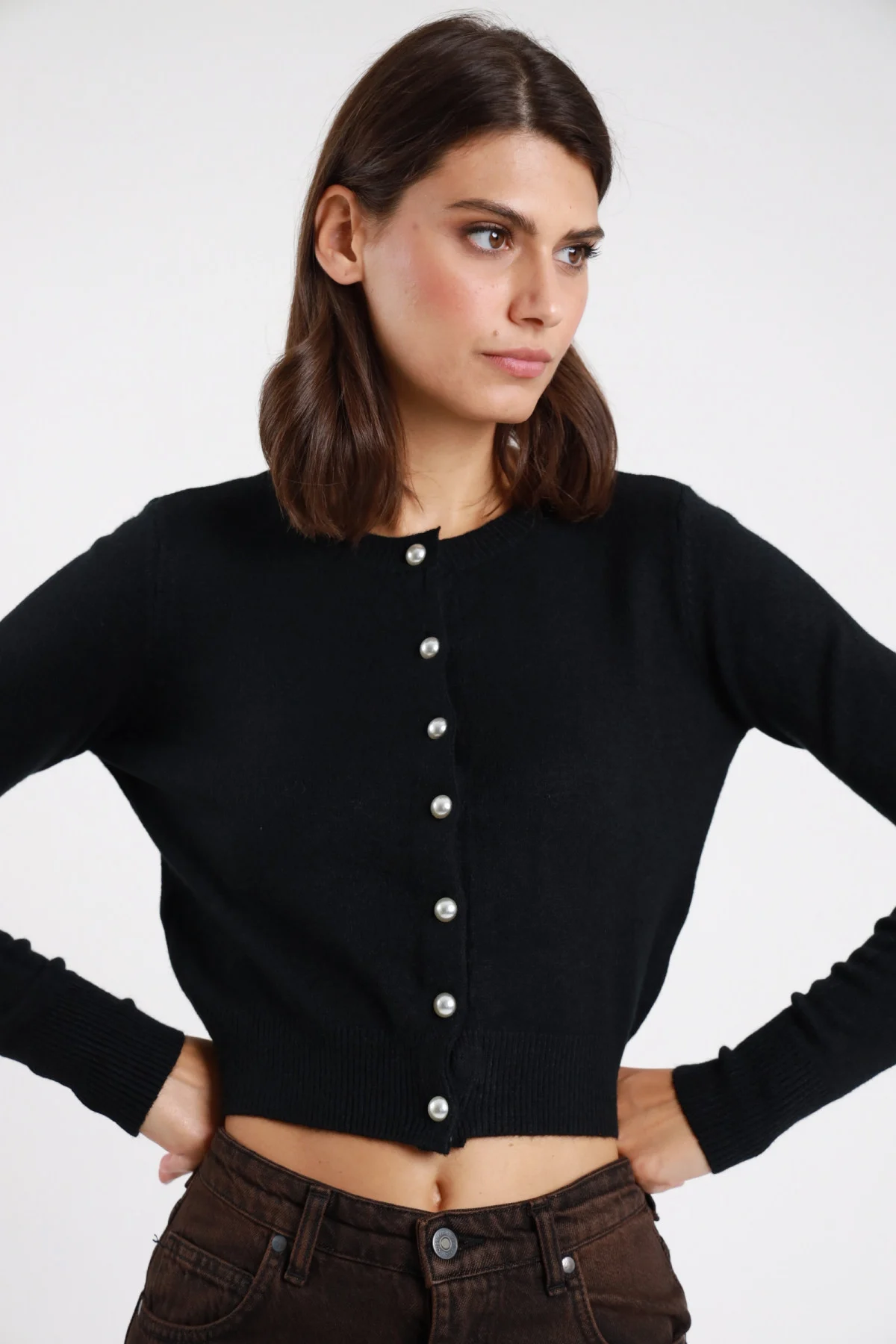 Cardigan crop perle Susy mix