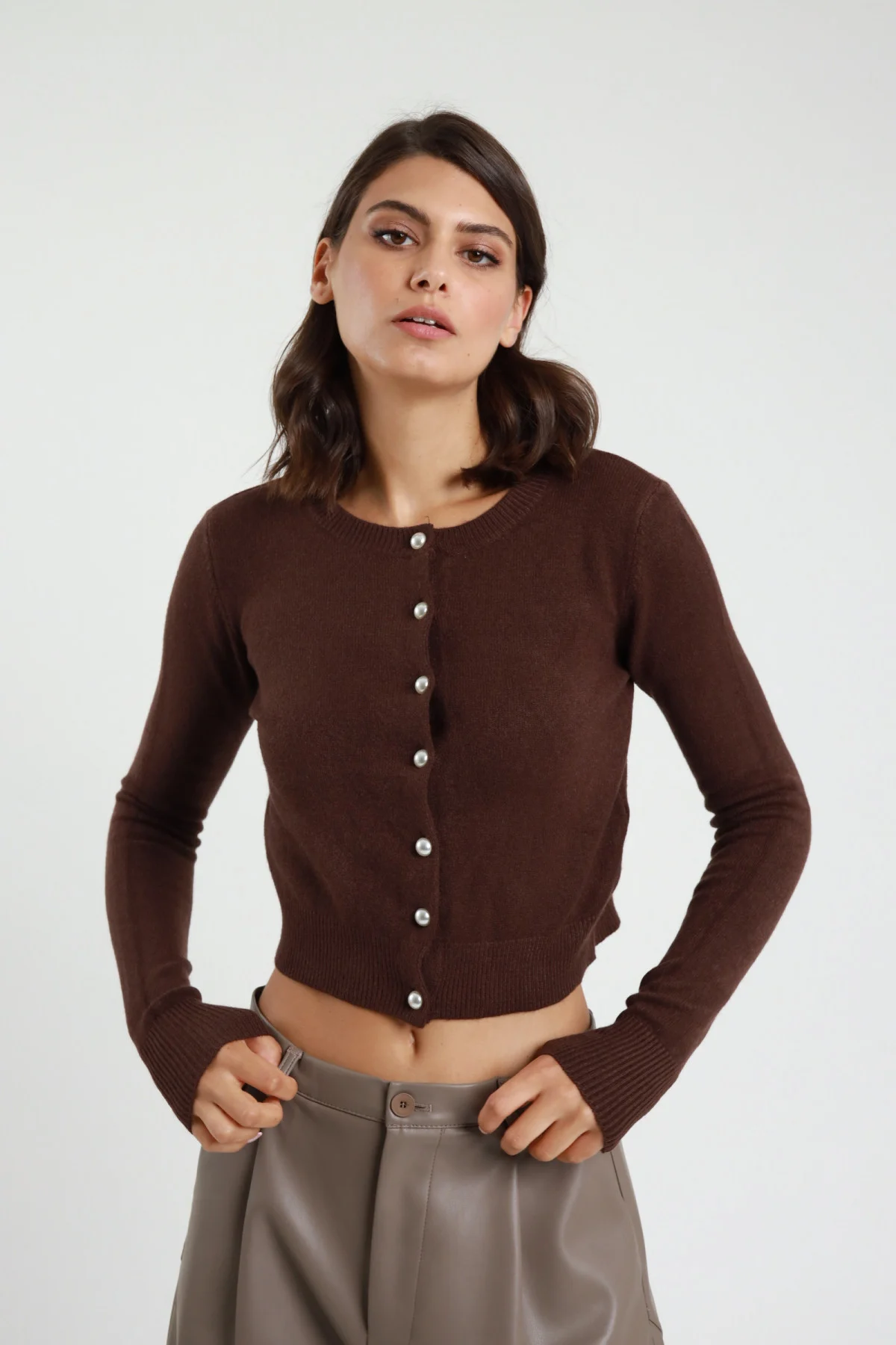 Cardigan crop perle Susy mix