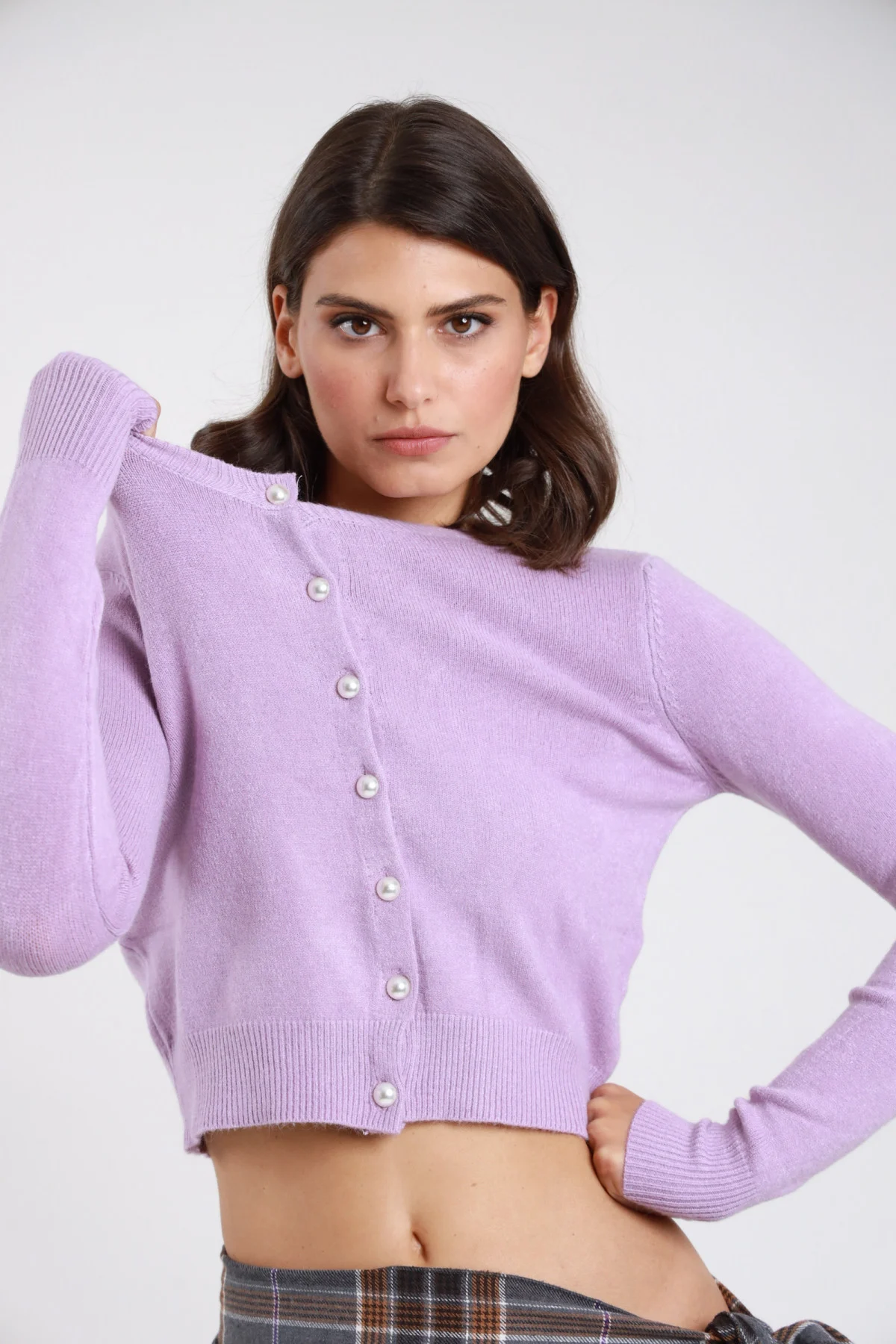 Cardigan crop perle Susy mix