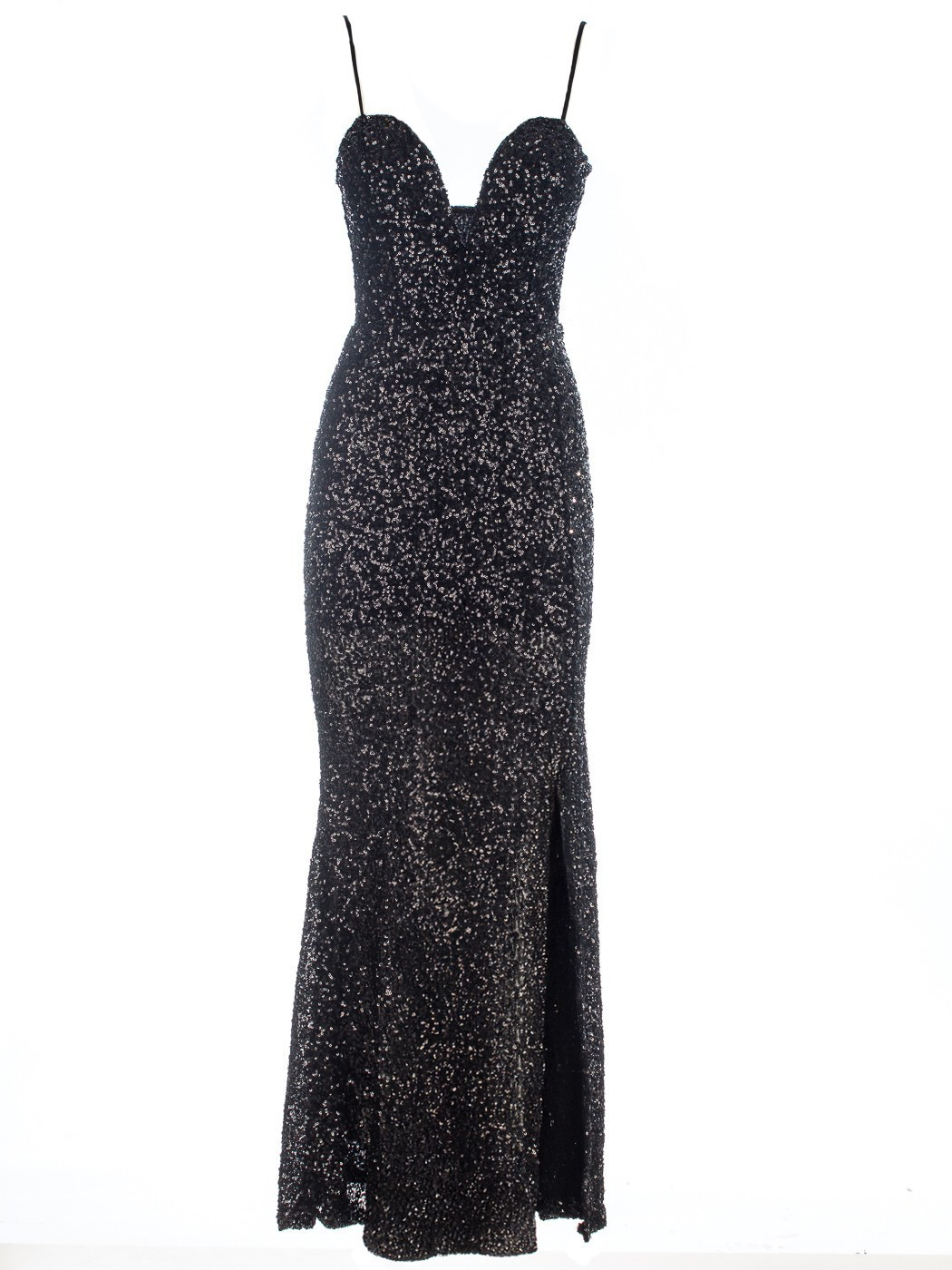 Abito Lungo Paillettes Ayfee - Elegante con Spacco Laterale